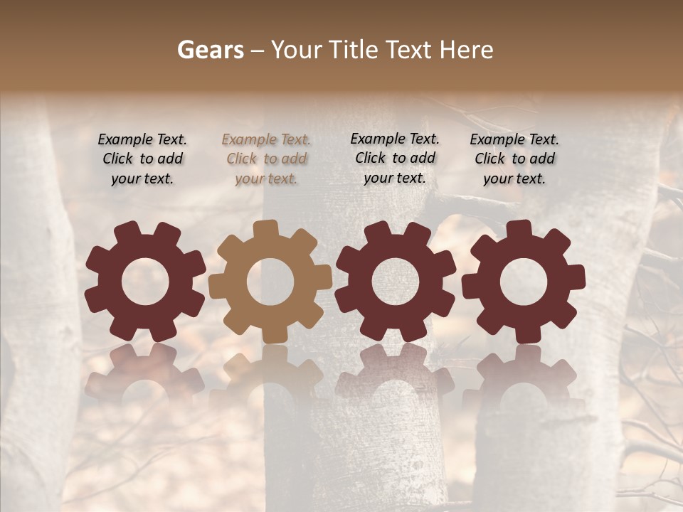 Shape Tree Detail PowerPoint Template