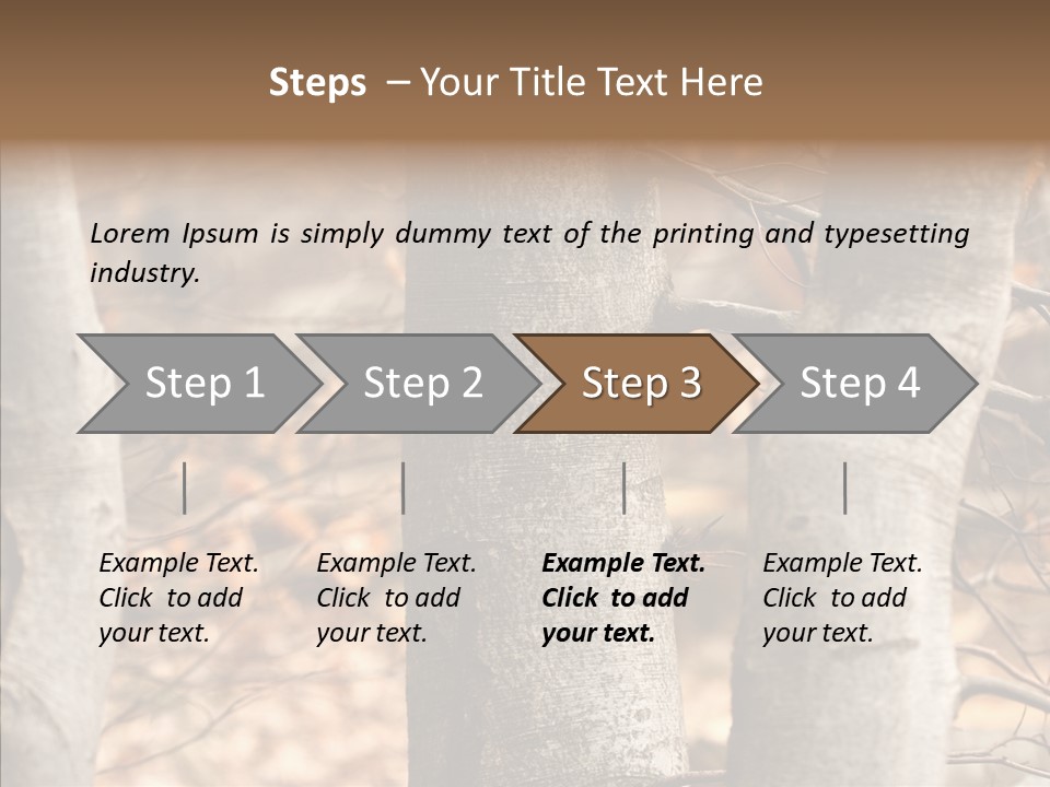 Shape Tree Detail PowerPoint Template