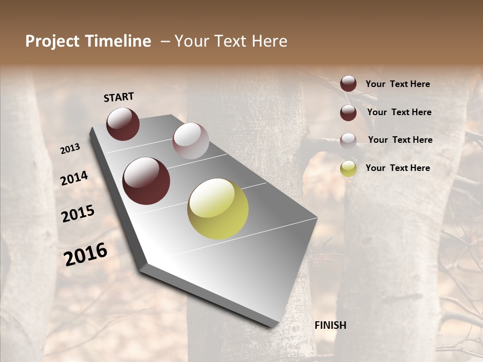Shape Tree Detail PowerPoint Template