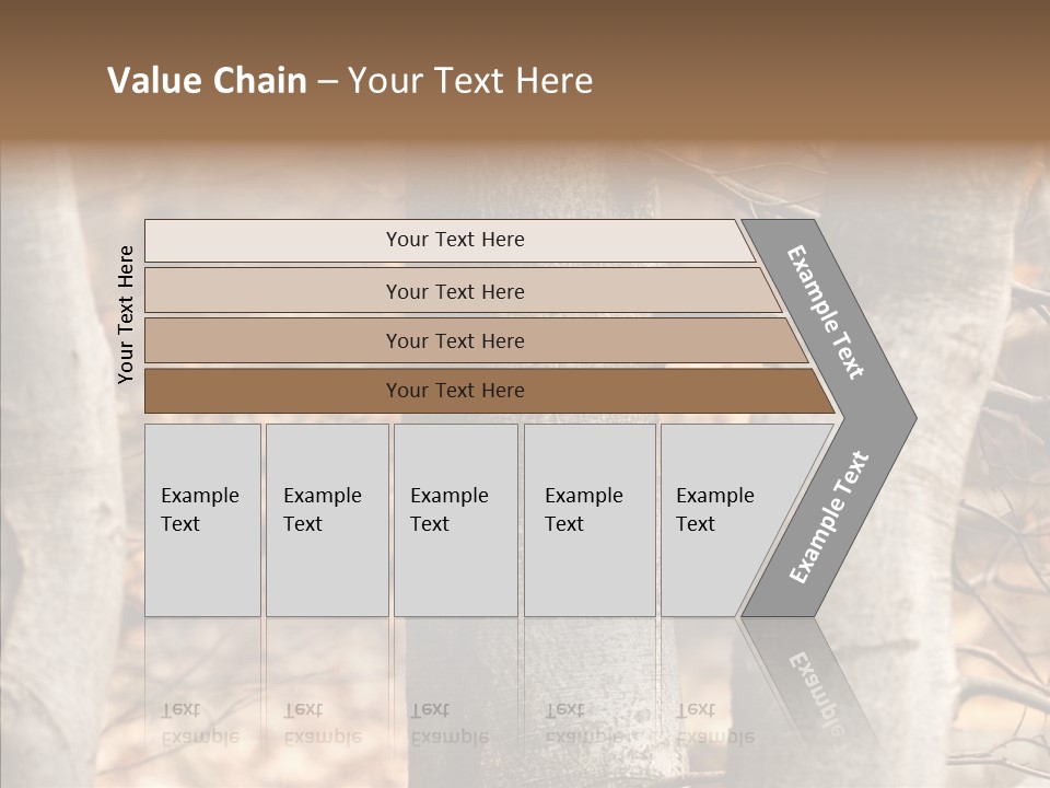 Shape Tree Detail PowerPoint Template