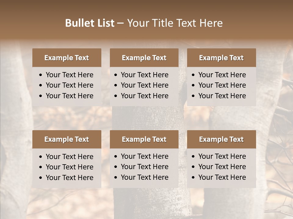 Shape Tree Detail PowerPoint Template