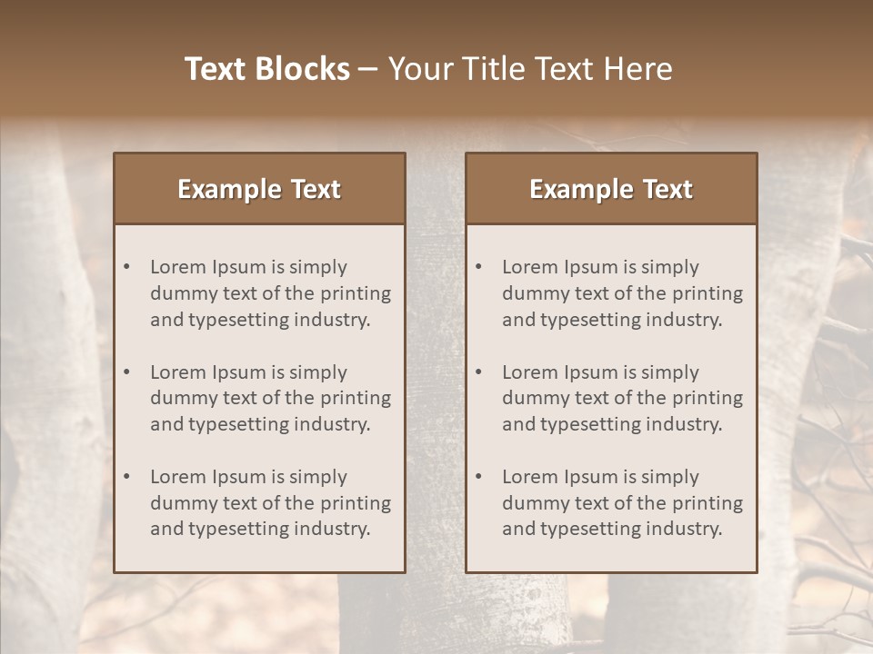 Shape Tree Detail PowerPoint Template