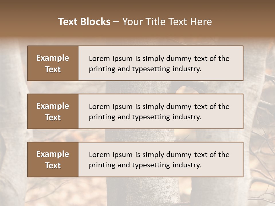 Shape Tree Detail PowerPoint Template