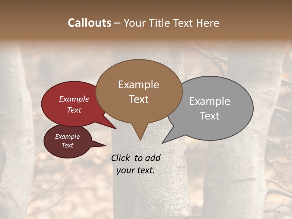 Shape Tree Detail PowerPoint Template