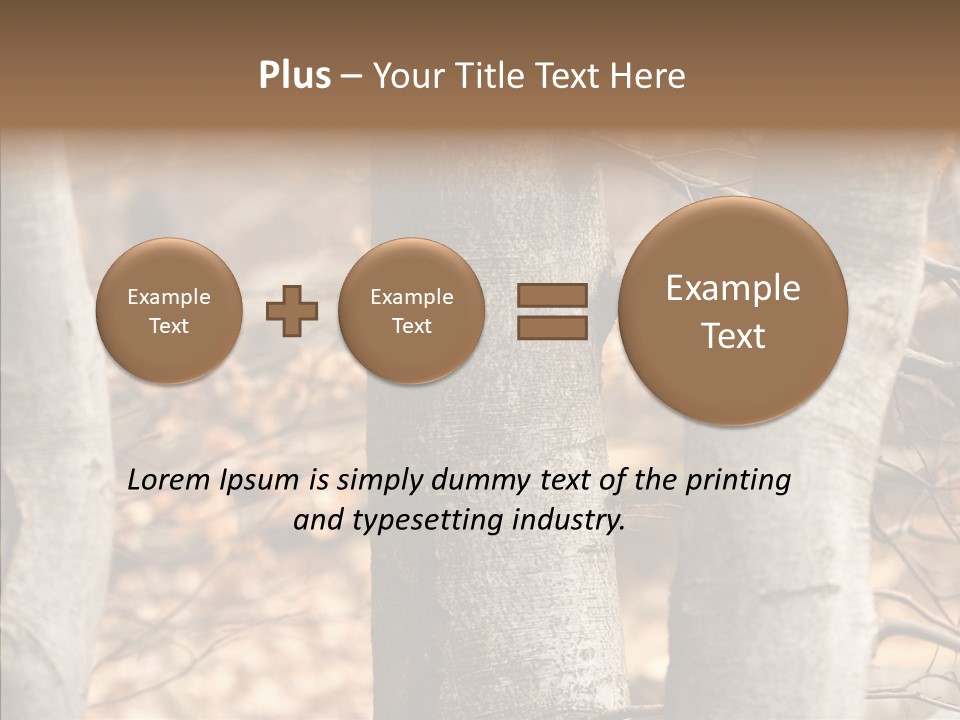Shape Tree Detail PowerPoint Template