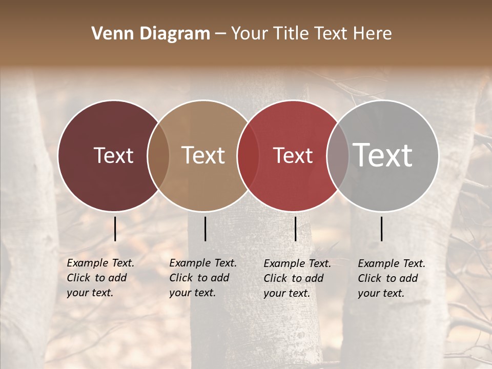 Shape Tree Detail PowerPoint Template