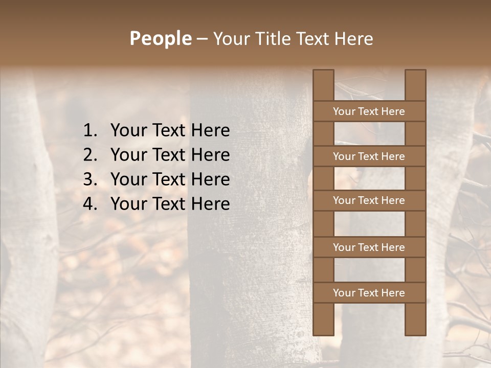 Shape Tree Detail PowerPoint Template