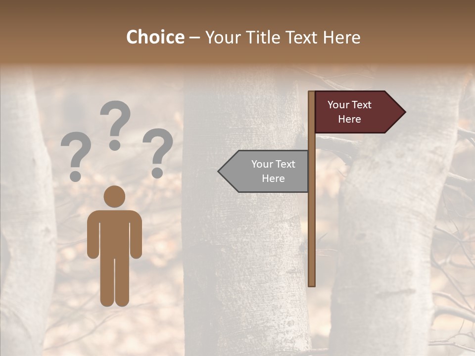 Shape Tree Detail PowerPoint Template