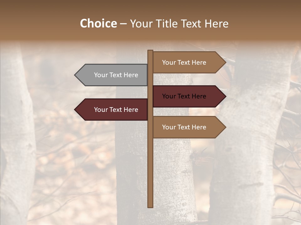 Shape Tree Detail PowerPoint Template