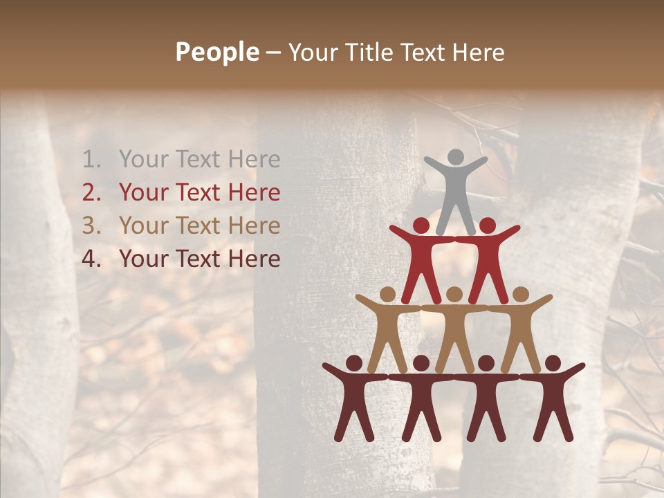 Shape Tree Detail PowerPoint Template