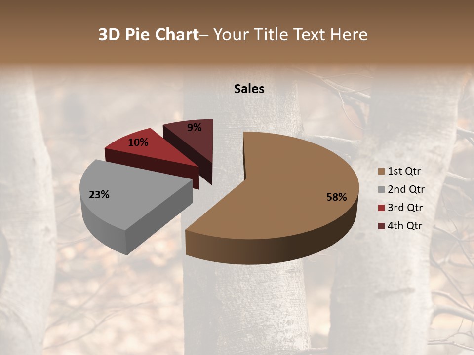 Shape Tree Detail PowerPoint Template