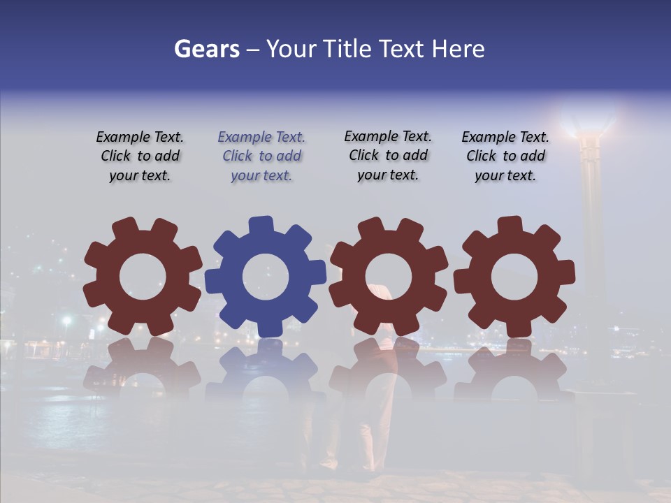 Night Dramatic Copyspace PowerPoint Template