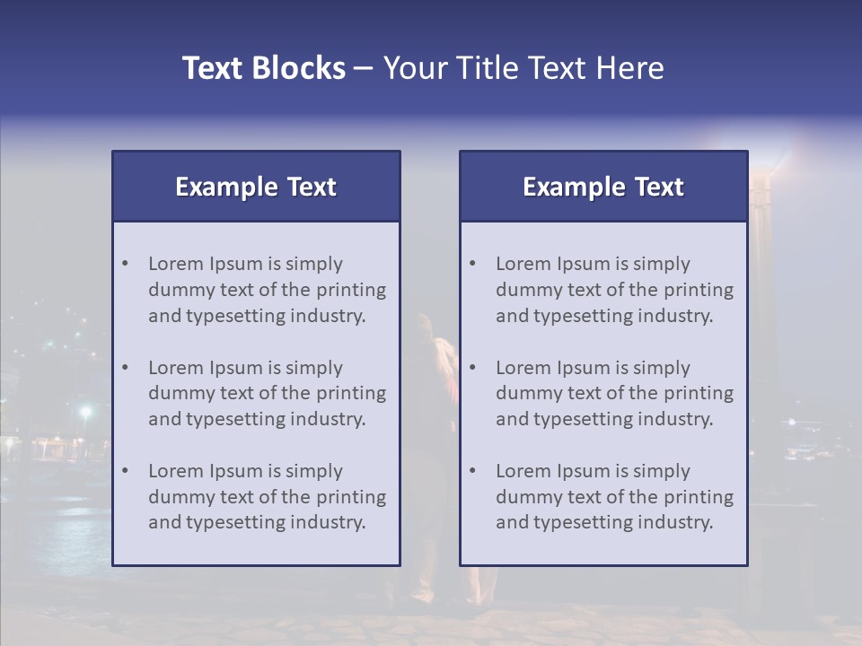 Night Dramatic Copyspace PowerPoint Template