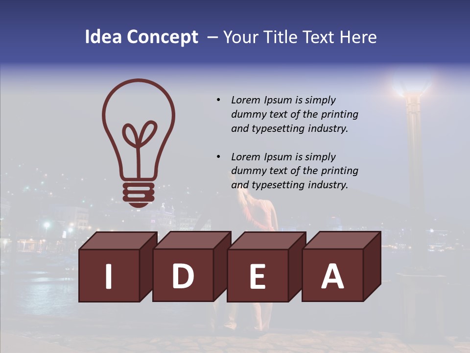 Night Dramatic Copyspace PowerPoint Template