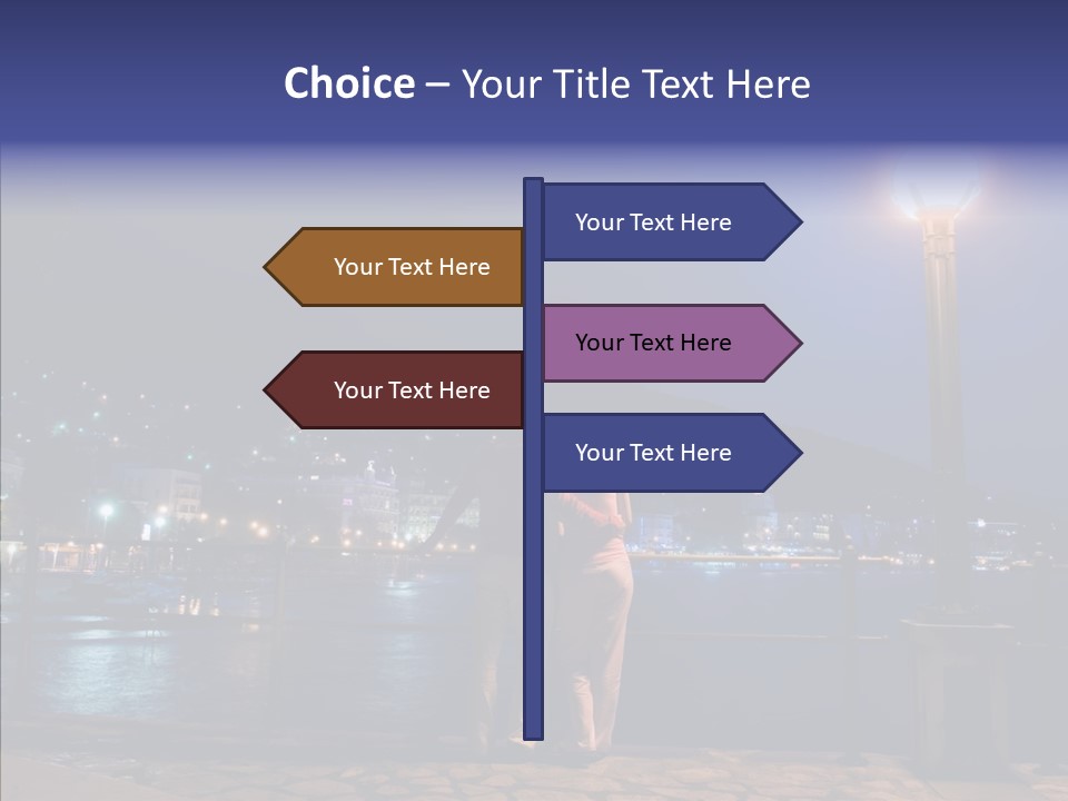 Night Dramatic Copyspace PowerPoint Template