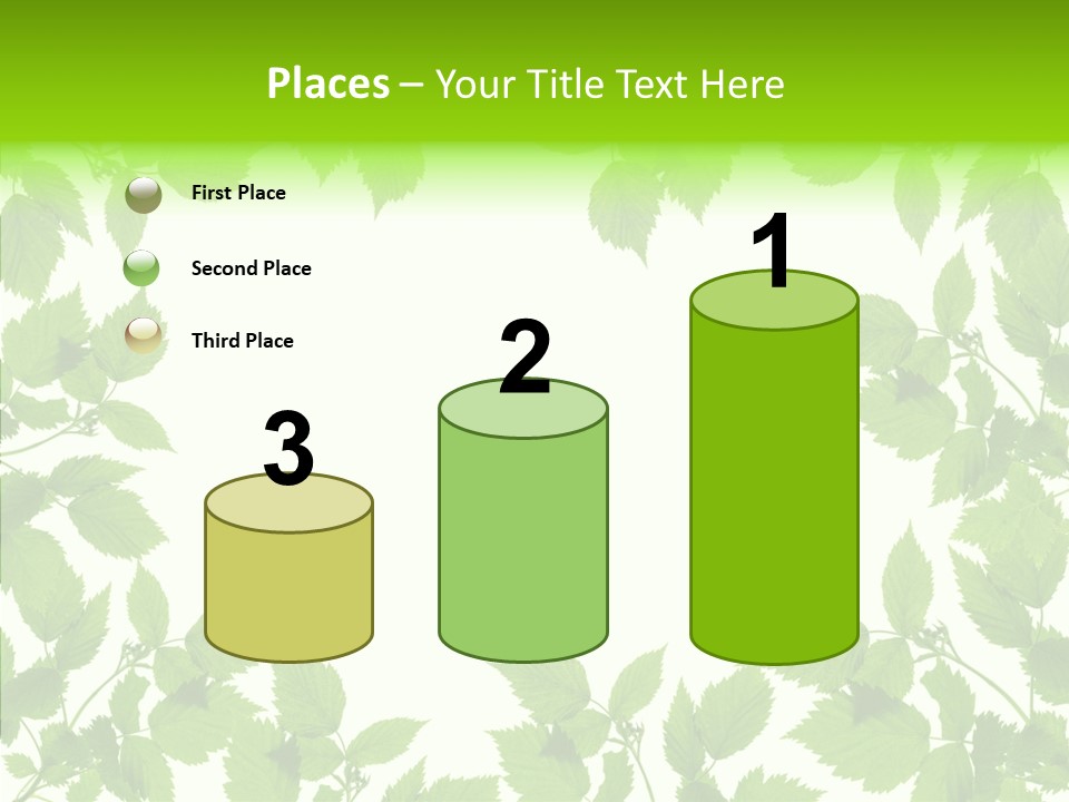 Decoration Branch Green PowerPoint Template