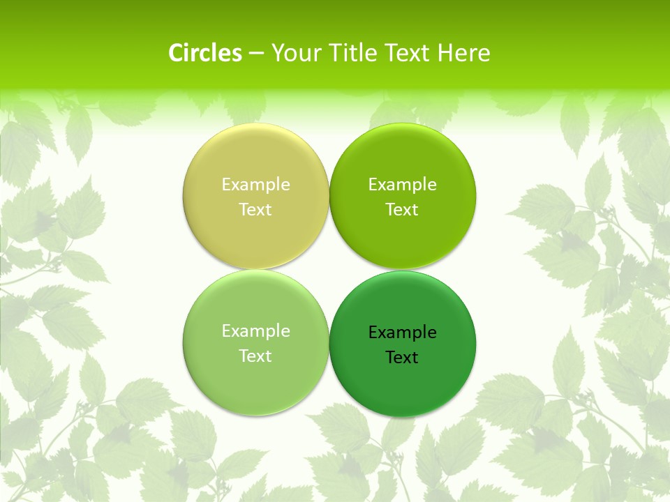 Decoration Branch Green PowerPoint Template