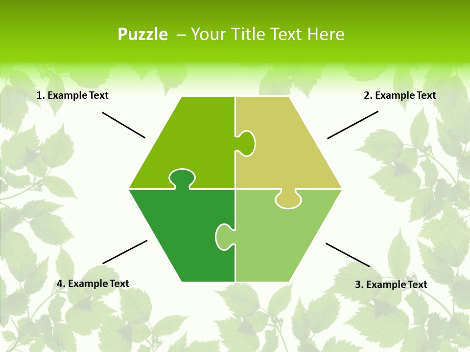 Decoration Branch Green PowerPoint Template