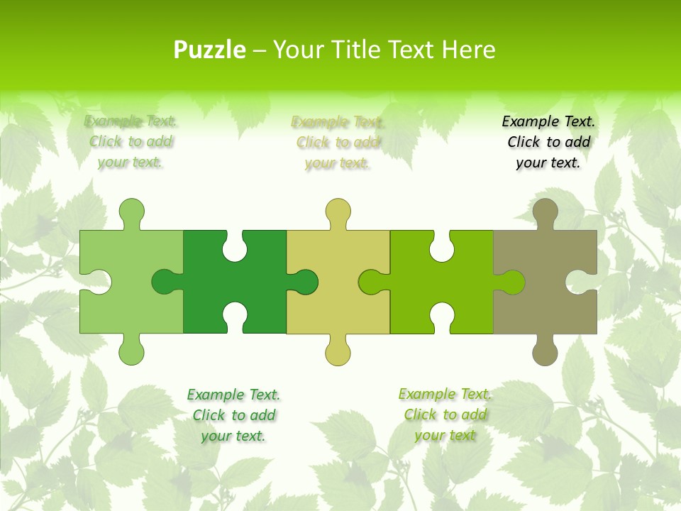 Decoration Branch Green PowerPoint Template