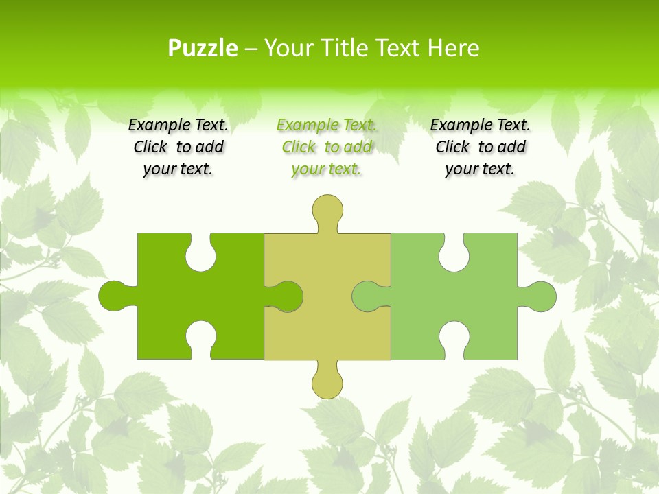 Decoration Branch Green PowerPoint Template