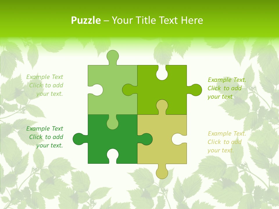 Decoration Branch Green PowerPoint Template