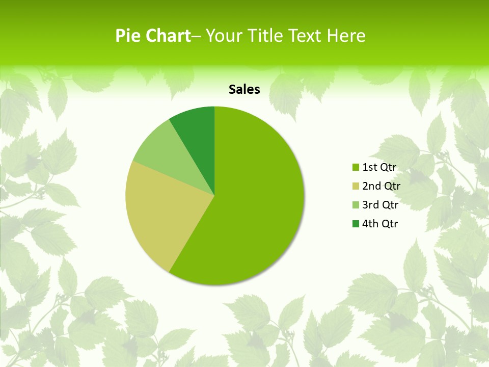 Decoration Branch Green PowerPoint Template