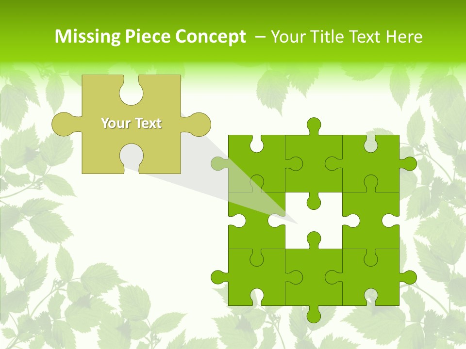 Decoration Branch Green PowerPoint Template