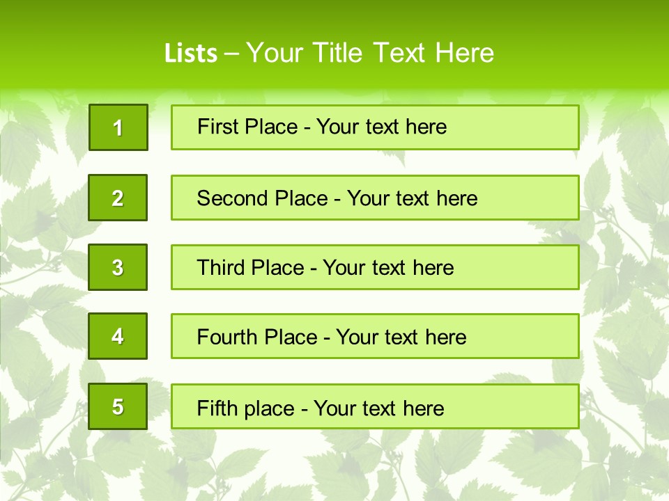 Decoration Branch Green PowerPoint Template
