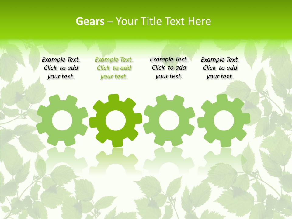 Decoration Branch Green PowerPoint Template