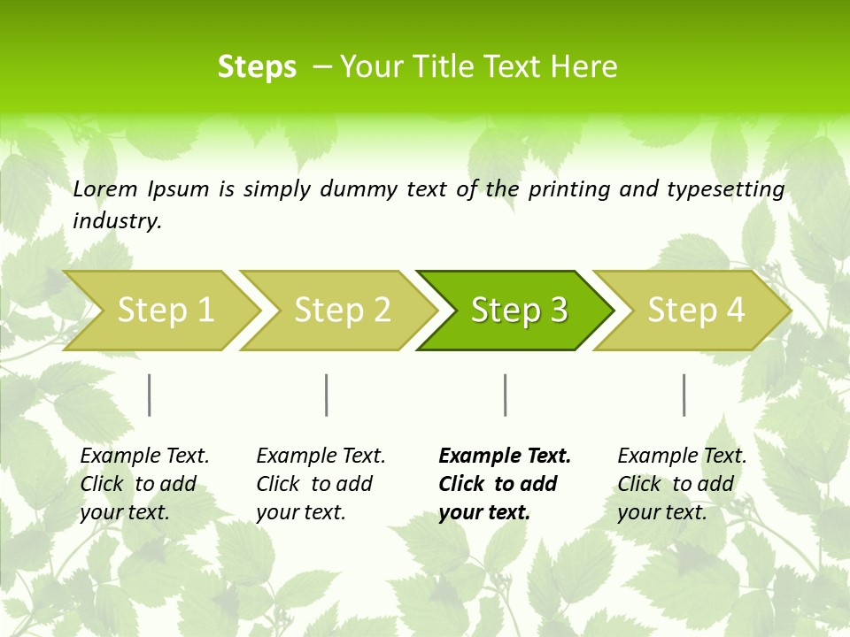 Decoration Branch Green PowerPoint Template