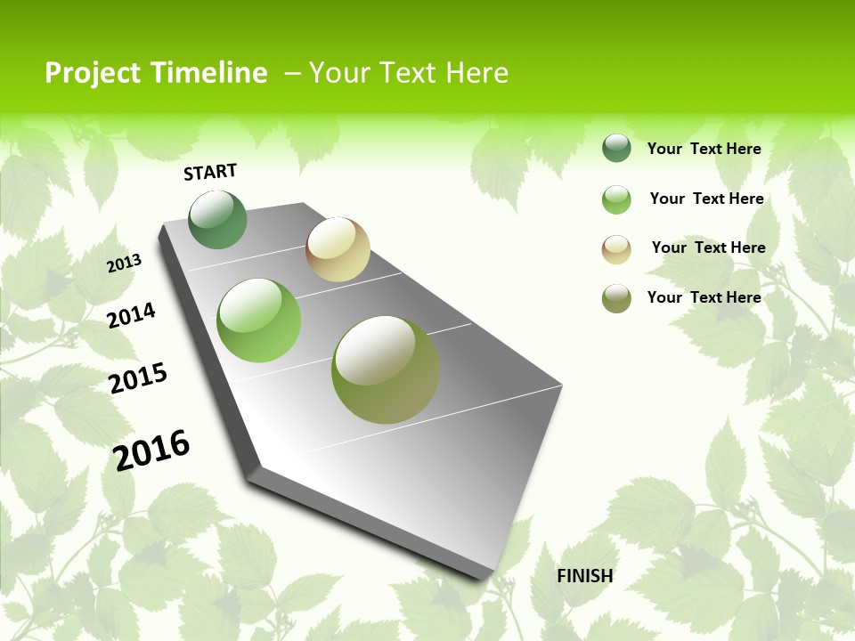 Decoration Branch Green PowerPoint Template