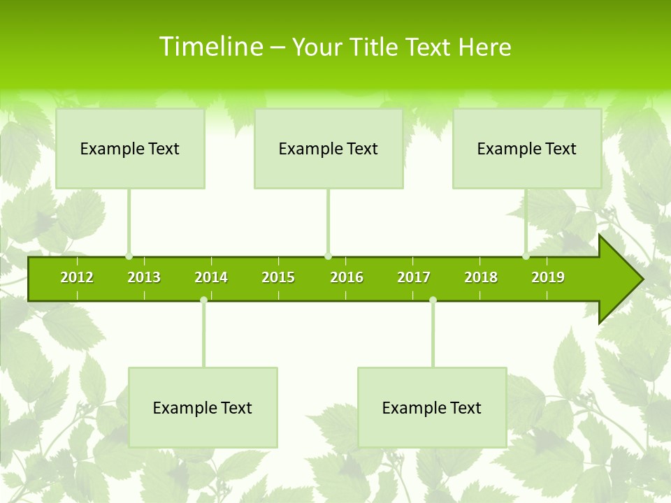 Decoration Branch Green PowerPoint Template