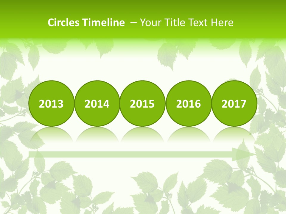 Decoration Branch Green PowerPoint Template