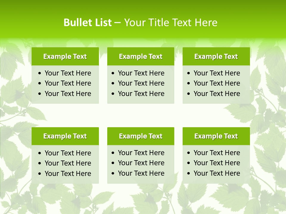 Decoration Branch Green PowerPoint Template