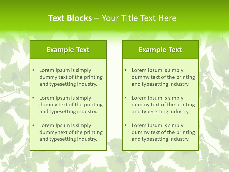 Decoration Branch Green PowerPoint Template