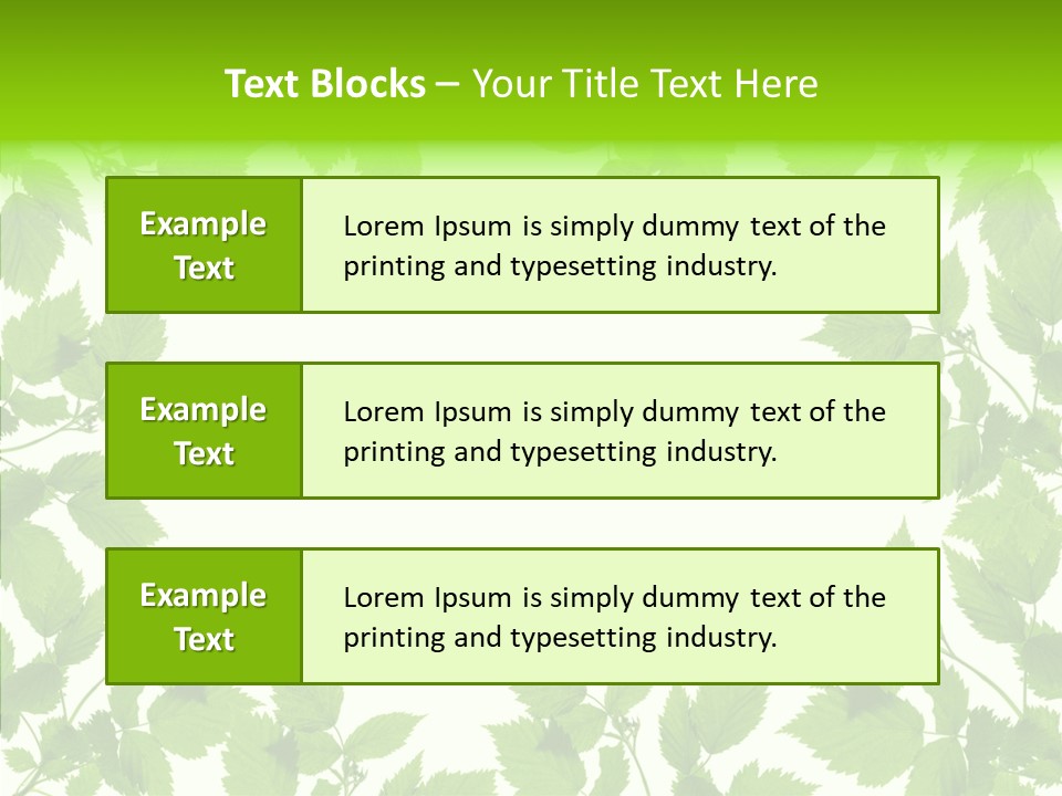 Decoration Branch Green PowerPoint Template