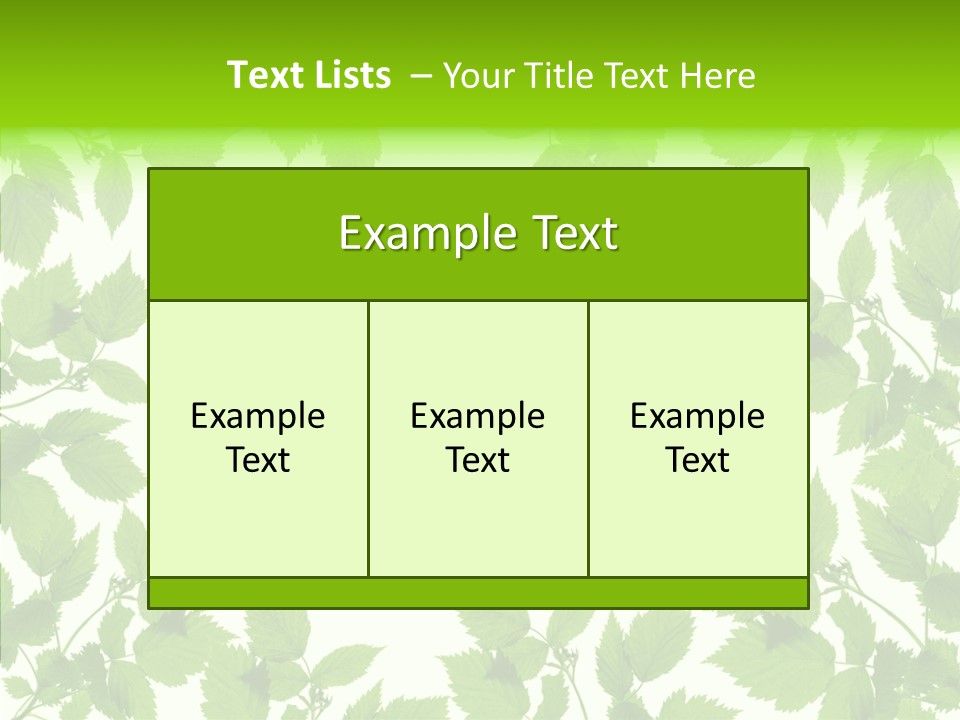Decoration Branch Green PowerPoint Template