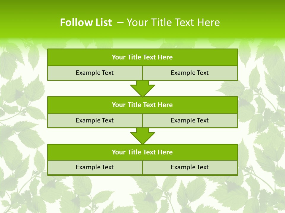 Decoration Branch Green PowerPoint Template