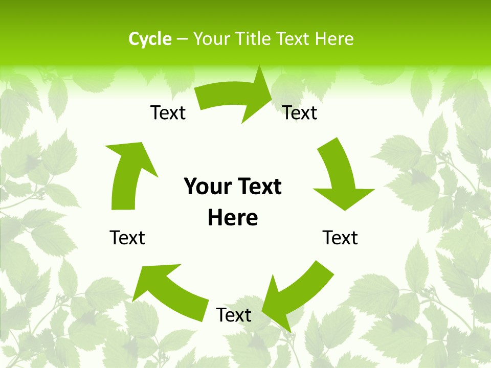 Decoration Branch Green PowerPoint Template