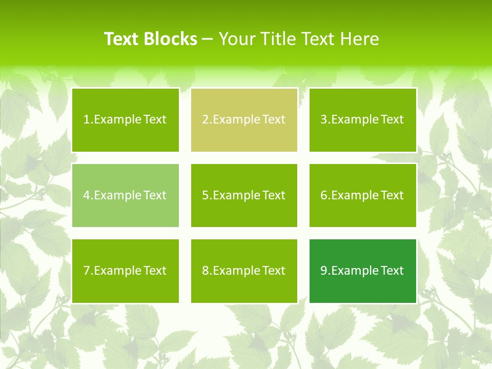 Decoration Branch Green PowerPoint Template