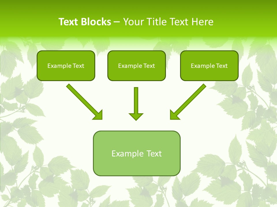 Decoration Branch Green PowerPoint Template