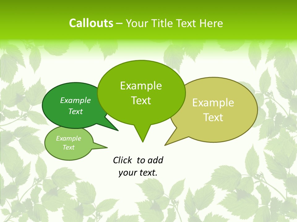 Decoration Branch Green PowerPoint Template