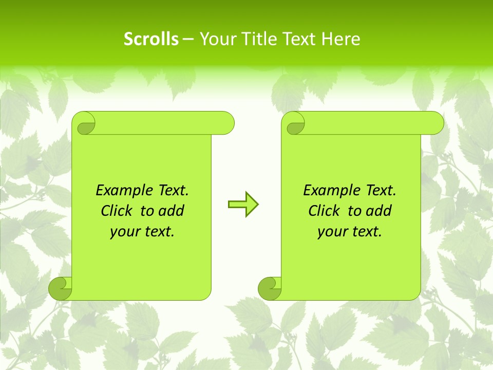 Decoration Branch Green PowerPoint Template