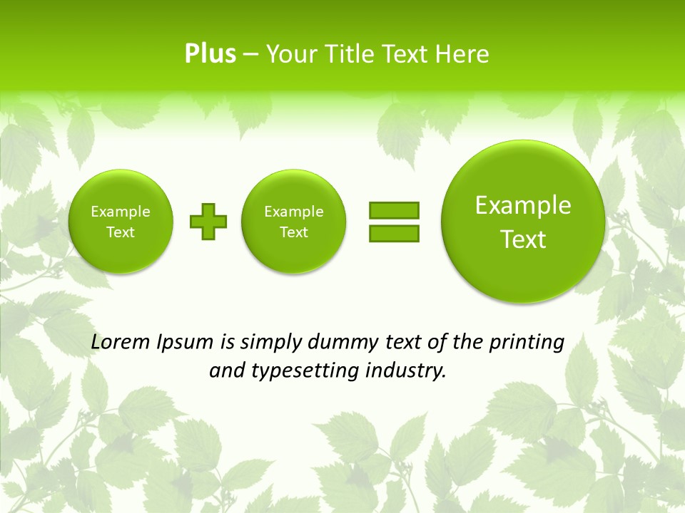 Decoration Branch Green PowerPoint Template