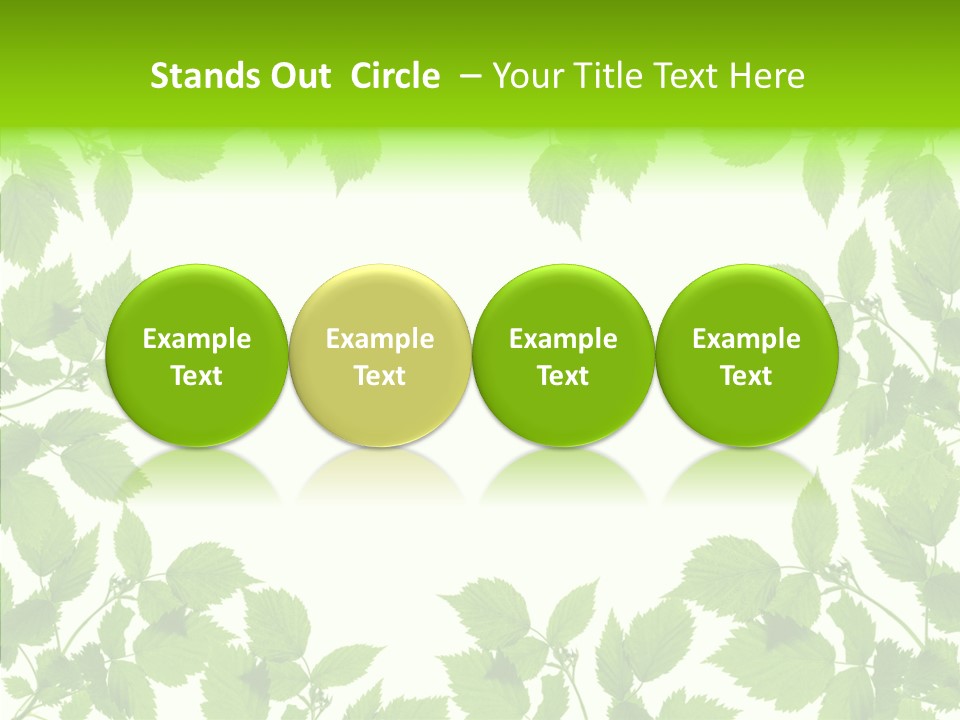Decoration Branch Green PowerPoint Template