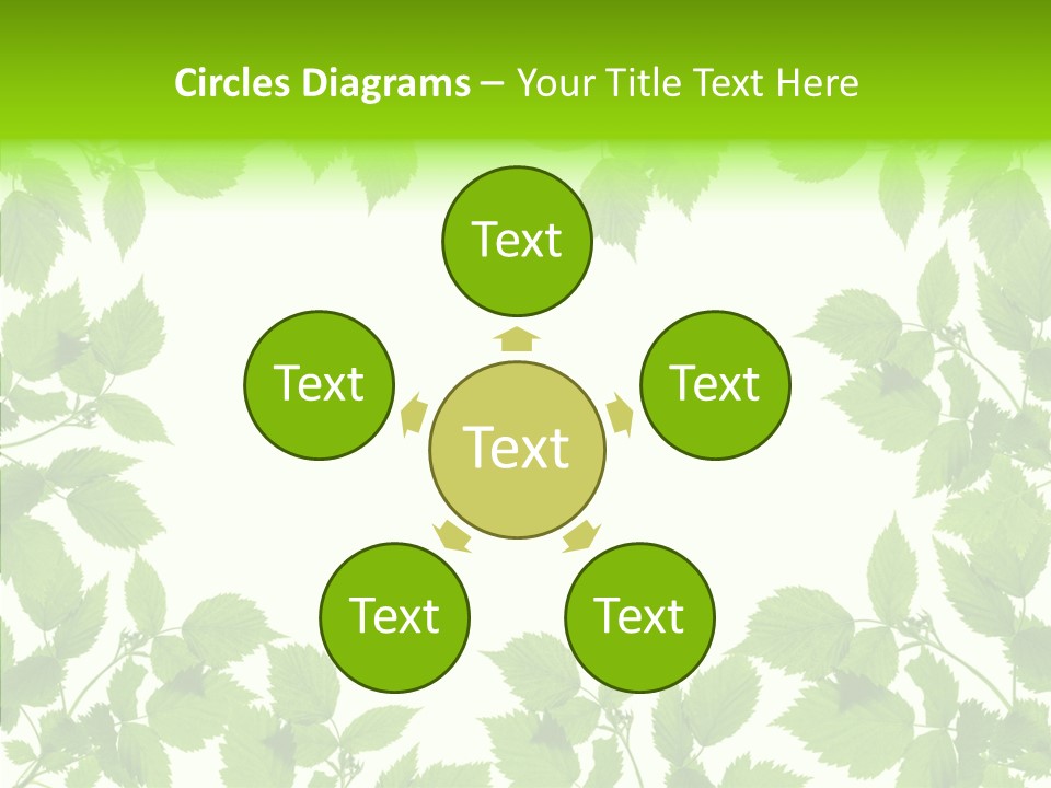 Decoration Branch Green PowerPoint Template