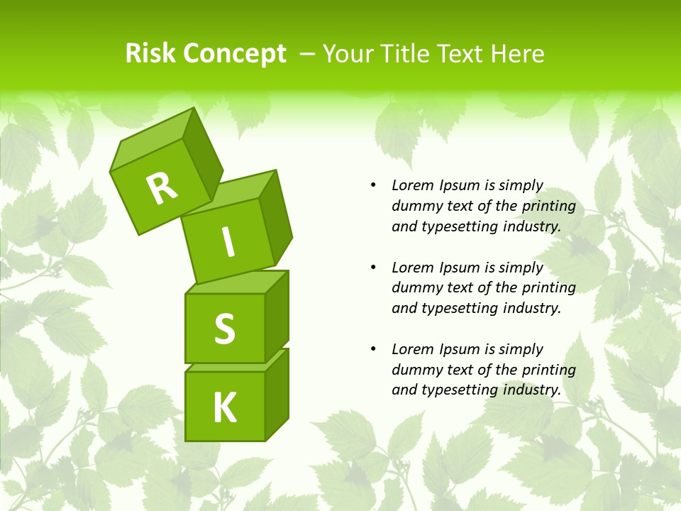 Decoration Branch Green PowerPoint Template