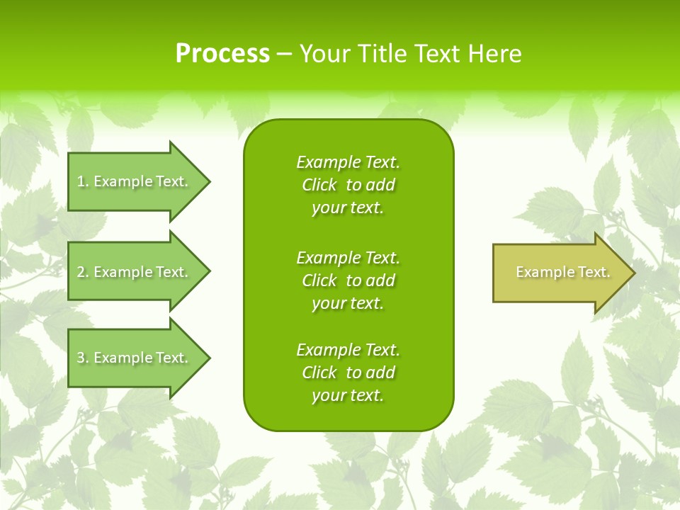 Decoration Branch Green PowerPoint Template