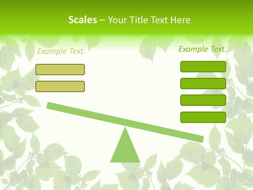 Decoration Branch Green PowerPoint Template