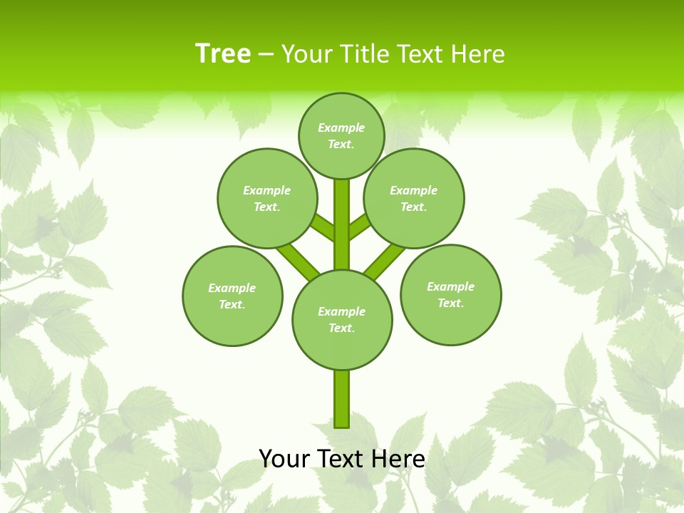 Decoration Branch Green PowerPoint Template
